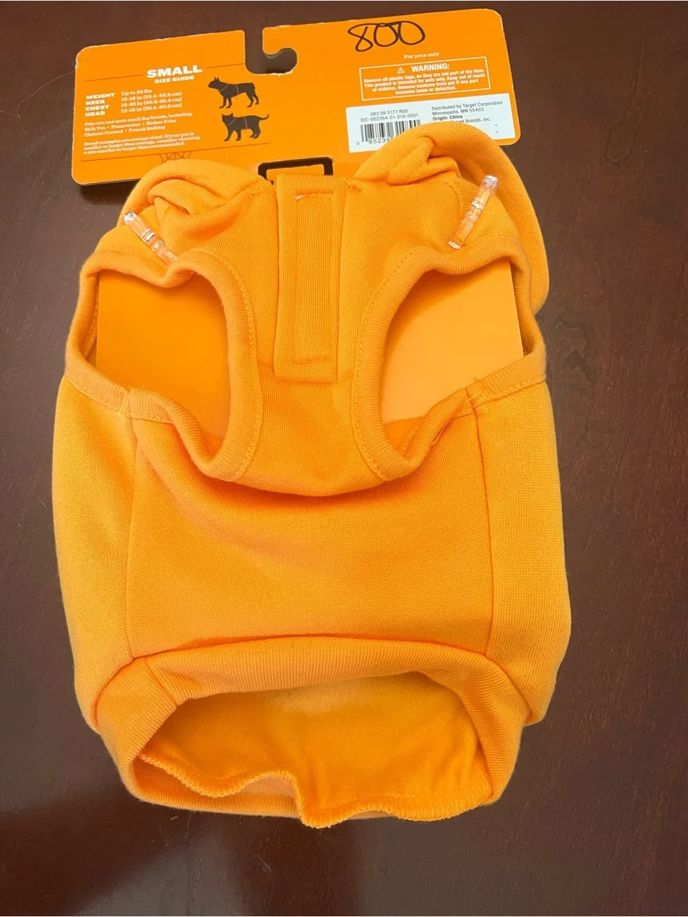 Hyde and Eek! Reflective Orange Jack-O'-Lantern Dog Hoodie - Small